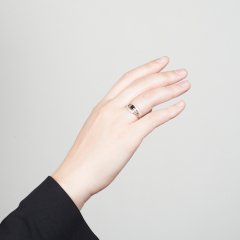 Кольцо раухтопаз Бразилия (серебро 925 пр. родир. бел.) огранка размер 17,5