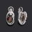 Серьги перламутр черный Индонезия (серебро 925 пр. родир. бел.)