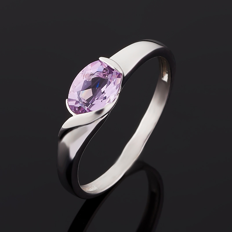 Кольцо аметист Бразилия (серебро 925 пр. родир. бел.) огранка размер 18