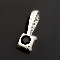 Кулон раухтопаз Бразилия (серебро 925 пр. родир. бел.) огранка