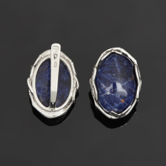 Серьги содалит Бразилия (серебро 925 пр. родир. бел.)