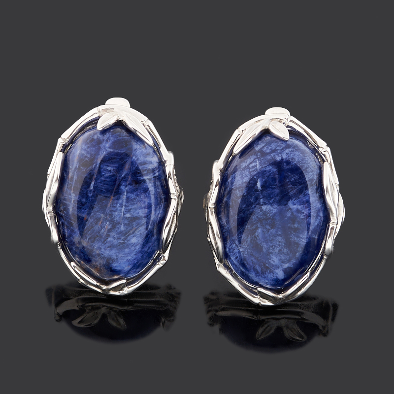 Серьги содалит Бразилия (серебро 925 пр. родир. бел.)