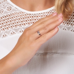 Кольцо аметист Бразилия (серебро 925 пр. родир. бел.) огранка размер 17,5