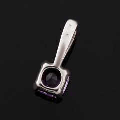 Кулон аметист Бразилия (серебро 925 пр. родир. бел.) огранка