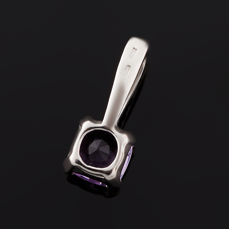 Кулон аметист Бразилия (серебро 925 пр. родир. бел.) огранка