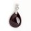 Кулон гранат родолит Индия (биж. сплав посеребр.) капля 2,5 см