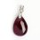Кулон гранат родолит Индия (биж. сплав посеребр.) капля 2,5 см