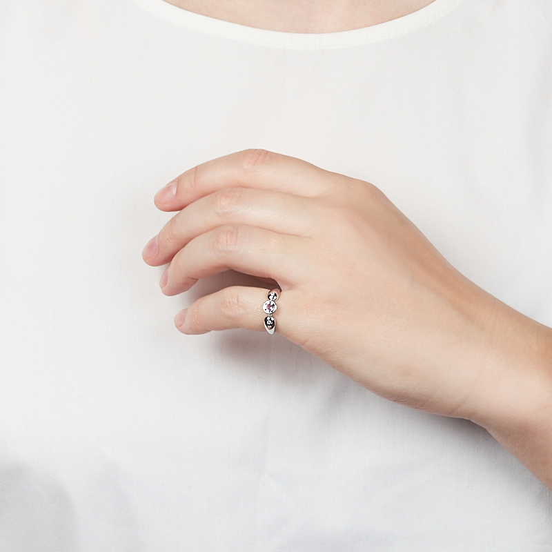 Кольцо аметист Бразилия (серебро 925 пр. родир. бел.) огранка размер 16,5