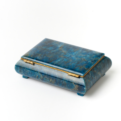Шкатулка апатит синий Мадагаскар 11,5х8,5х3,5 см
