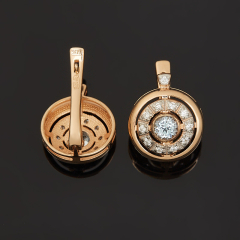 Серьги топаз голубой Бразилия огранка (серебро 925 пр. позолота)