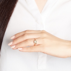 Кольцо хризолит США (серебро 925 пр. позолота) огранка размер 17