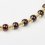 Чокер гранат альмандин Индия (биж. сплав позолота) 6 мм 40 см (+5 см)