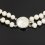 Бусы жемчуг белый Гонконг (биж. сплав) 45 см