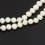 Бусы жемчуг белый Гонконг (биж. сплав) 45 см
