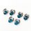 Серьги апатит синий Бразилия (сталь хир.)
