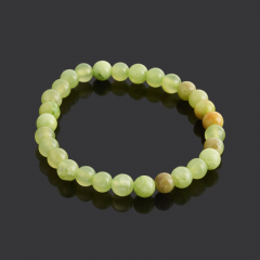 Браслет оникс мраморный зеленый Пакистан 6 мм 17 см