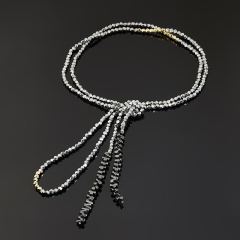 Лариат гематит Бразилия (сталь хир.) 135 см