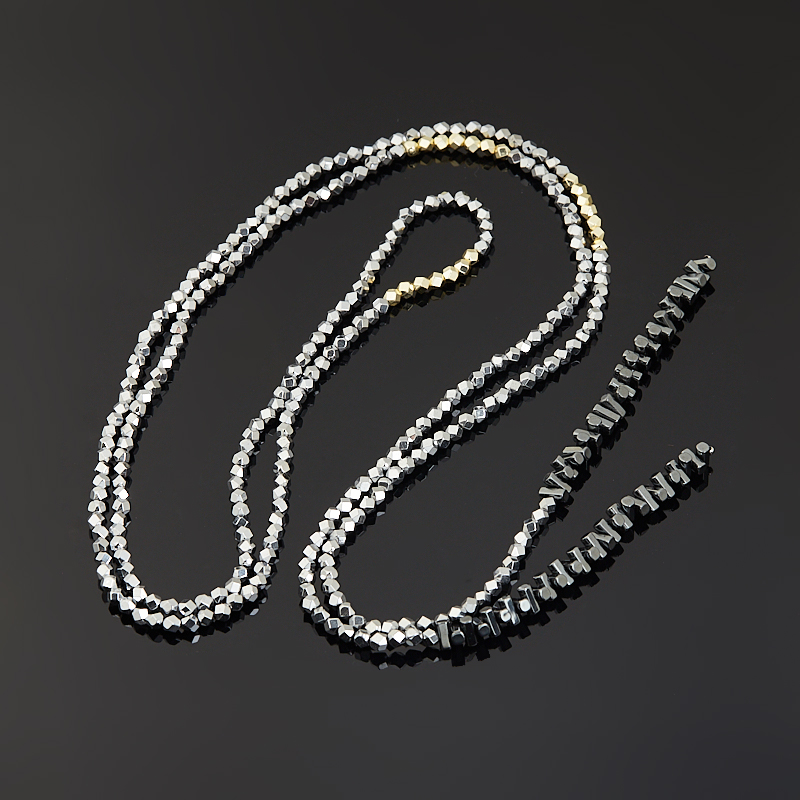 Лариат гематит Бразилия (сталь хир.) 135 см