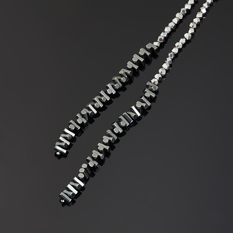 Лариат гематит Бразилия (сталь хир.) 135 см