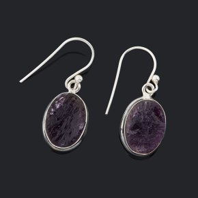 Серьги аметист Бразилия (серебро 925 пр. родир. бел.)