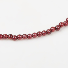 Чокер гранат альмандин Индия (сталь хир.) 2 мм 37 см (+7 см)