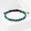 Браслет малахит Конго (сталь хир., текстиль) шамбала 4 мм 16 см (регулируемый)