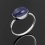 Кольцо танзанит Танзания (серебро 925 пр. родир. бел.) размер 16,5