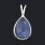 Кулон танзанит Танзания (серебро 925 пр. родир. бел.) капля