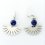 Серьги лазурит Афганистан (биж. сплав, сталь хир.)