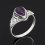Кольцо аметист Бразилия (серебро 925 пр. родир. бел.) размер 16,5