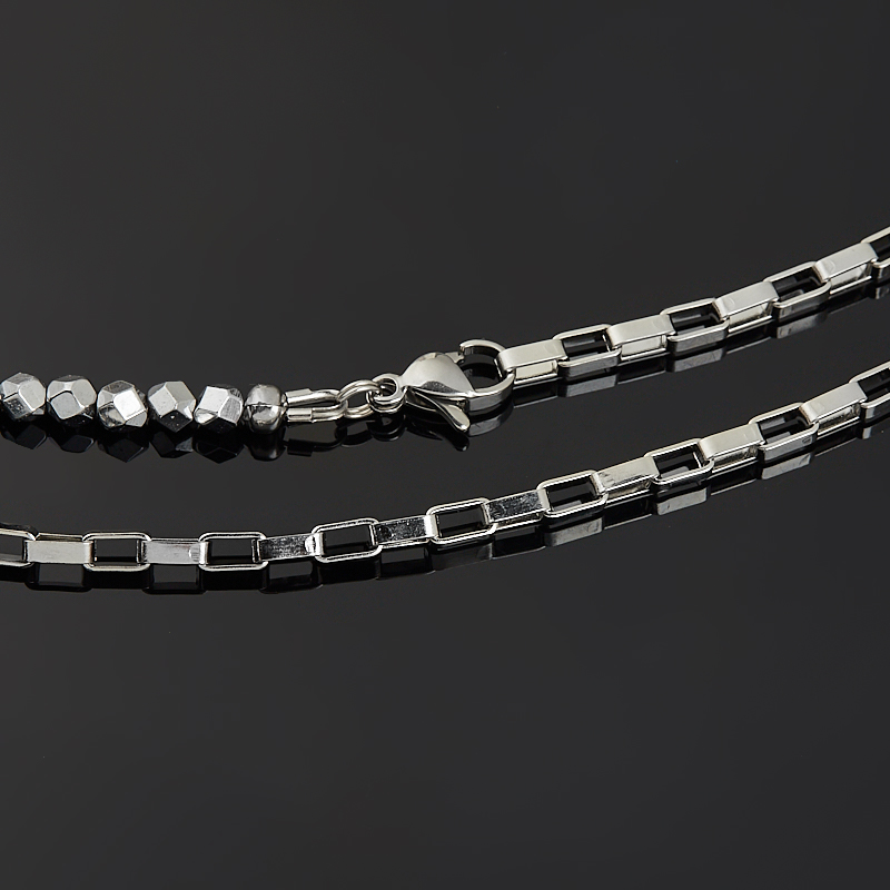 Бусы микс гематит, лазурит, перламутр (сталь хир.) длинные 74 см