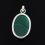 Кулон малахит Конго (серебро 925 пр. родир. бел.) овал