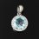 Кулон топаз голубой Бразилия (серебро 925 пр. родир. бел.) огранка