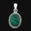Кулон малахит Конго овал (серебро 925 пр. оксидир.)
