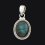 Кулон лабрадор Мадагаскар овал (серебро 925 пр. оксидир.)