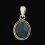 Кулон лабрадор Мадагаскар овал (серебро 925 пр. оксидир.)
