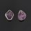 Серьги аметист Бразилия (серебро 925 пр. родир. бел.) пуссеты