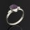 Кольцо аметист Бразилия (серебро 925 пр. родир. бел.) размер 19