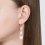 Серьги лунный камень (адуляр) Индия (серебро 925 пр. родир. бел.) огранка