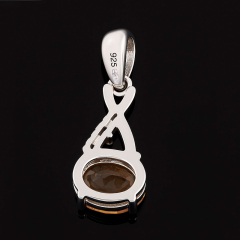 Кулон цитрин Бразилия (серебро 925 пр. родир. бел.) огранка