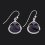 Серьги аметист Бразилия (серебро 925 пр. родир. бел.)