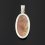 Кулон родонит Россия (серебро 925 пр. родир. бел.) овал