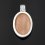 Кулон родонит Россия (серебро 925 пр. родир. бел.) овал