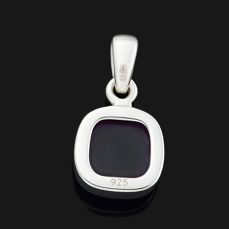 Кулон аметист Бразилия (серебро 925 пр. родир. бел.)