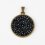 Кулон шпинель черная Шри Ланка (биж. сплав) огранка 3,5 см