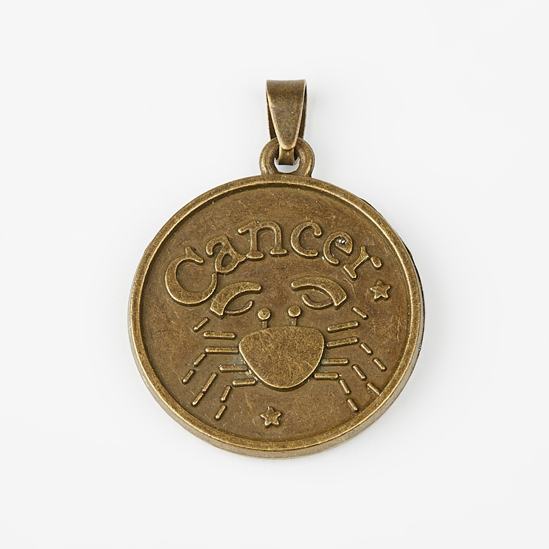 Кулон шпинель черная Шри Ланка (биж. сплав) огранка 3,5 см