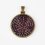 Кулон гранат альмандин Индия (биж. сплав) огранка 3,5 см