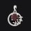 Кулон гранат альмандин Индия (серебро 925 пр. родир. бел.) огранка