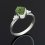 Кольцо хромдиопсид Россия (серебро 925 пр. родир. бел.) размер 17