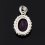 Кулон аметист Бразилия (серебро 925 пр. родир. бел.) огранка